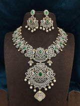 American Diamond Stones Bridal Necklace - Nakshatra Jewels