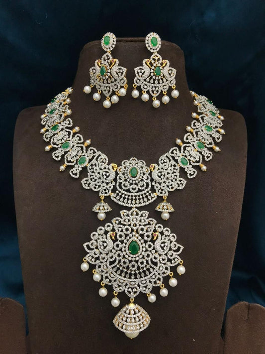 American Diamond Stones Bridal Necklace