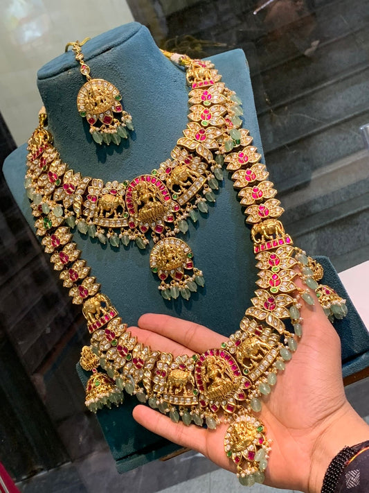 Nakshi Work with AD & Kundan Stones Bridal Combo