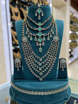 Victorian Polish with AD Stones Bridal combo Set