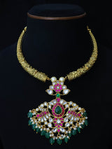 Jaadu Kundan Stones Pendent With Kante - Nakshatra Jewels
