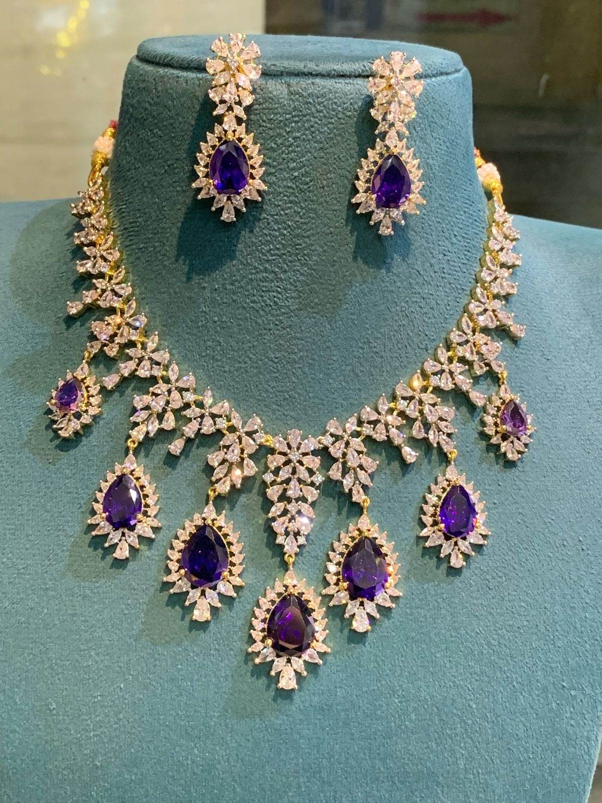 American Diamond Stones Necklace
