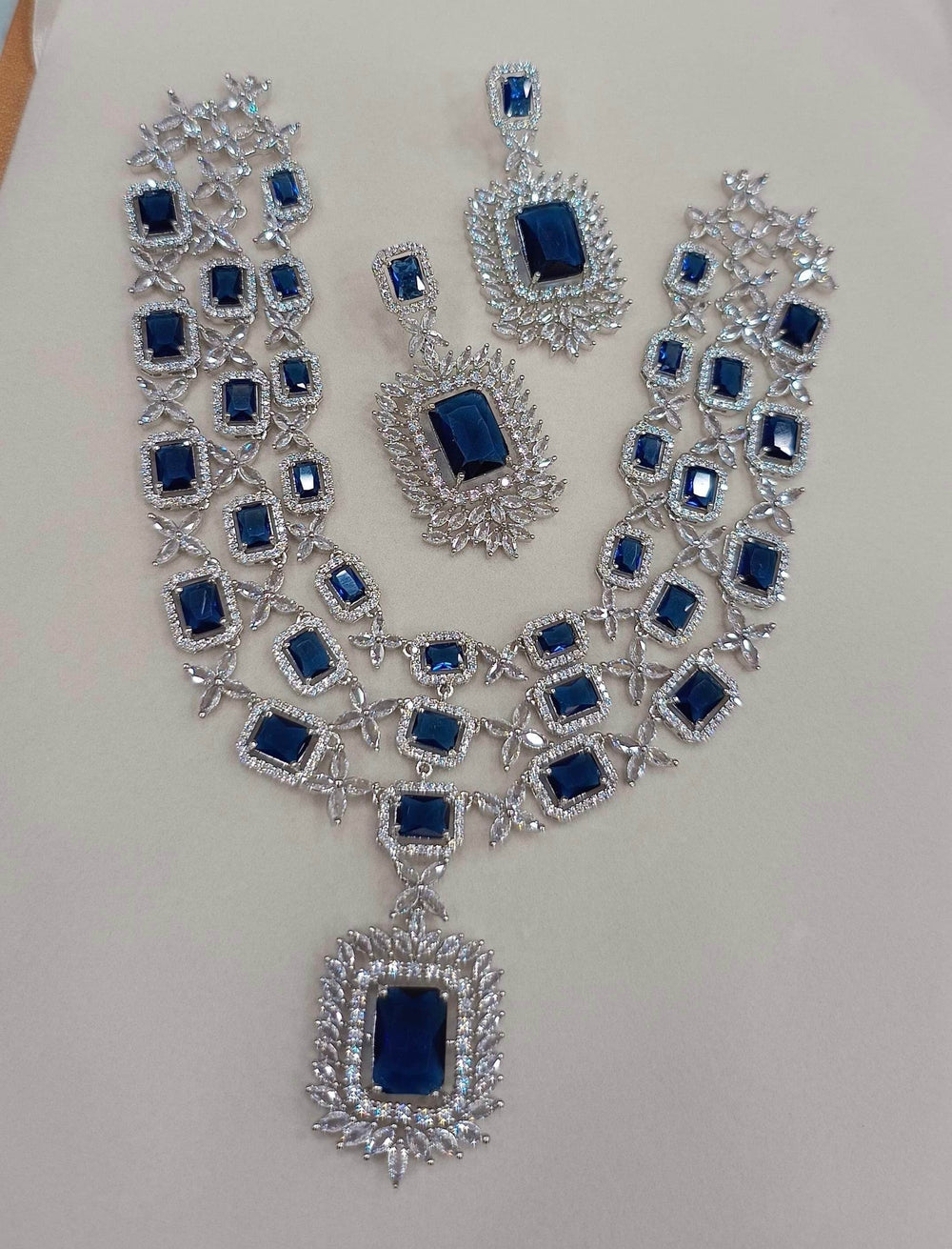 AD Stones Bridal Layer Haram - Nakshatra Jewels