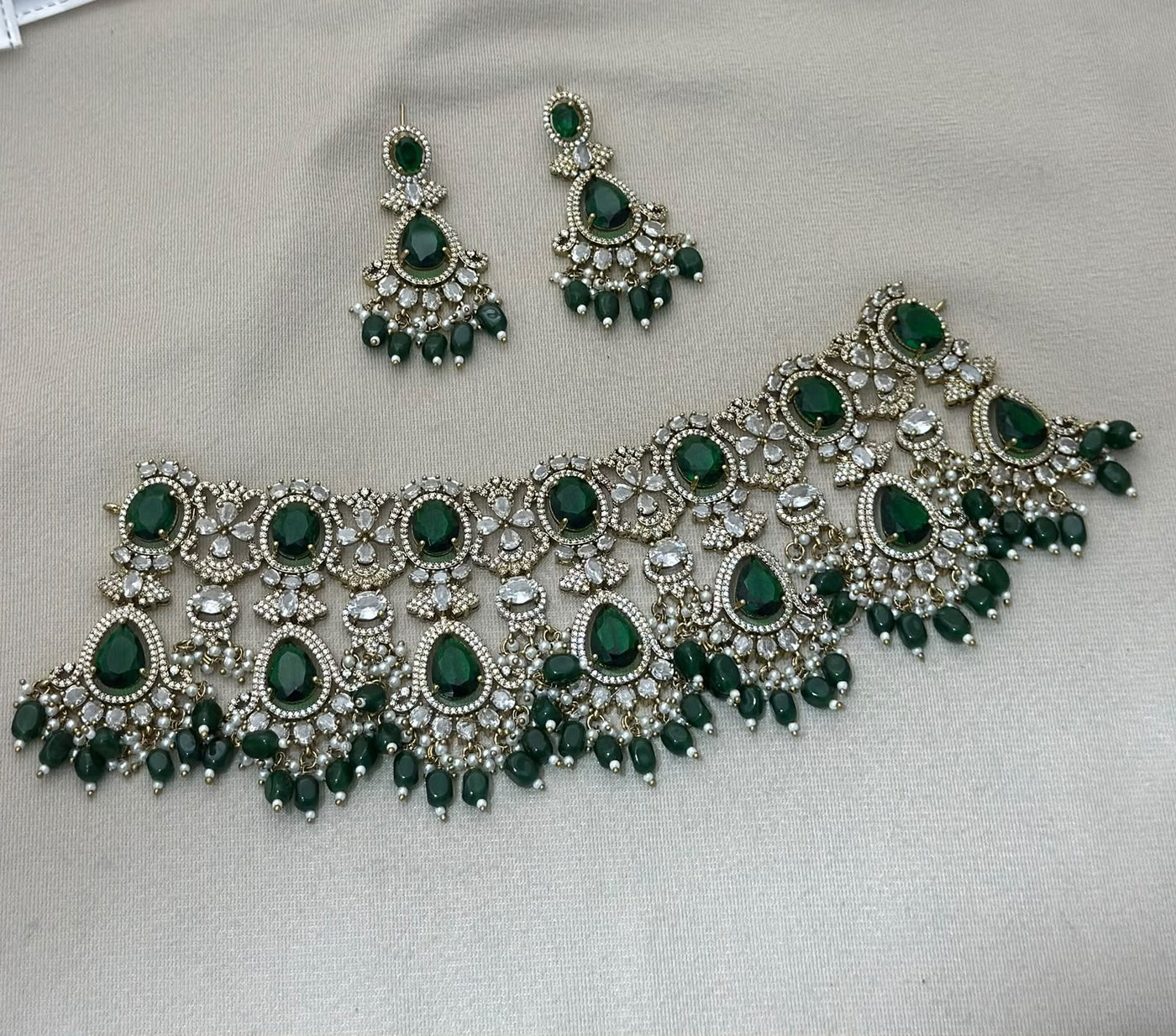 Victorian Polish with AD Stones Bridal Choker