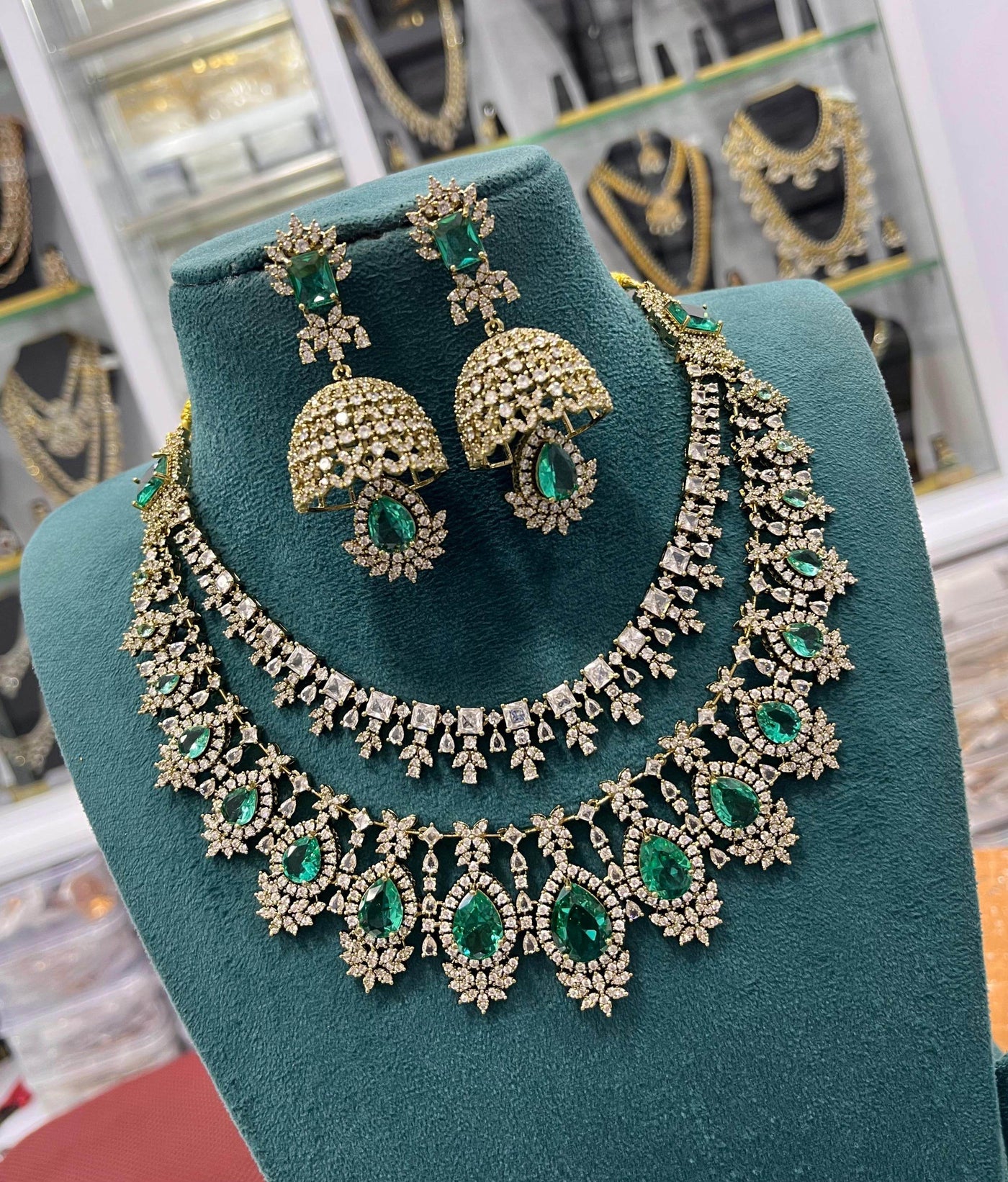 Victorian Polish with AD Stones Necklace
