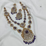 Victorian Polish AD & Moissanite Stones Bridal Haram - Nakshatra Jewels