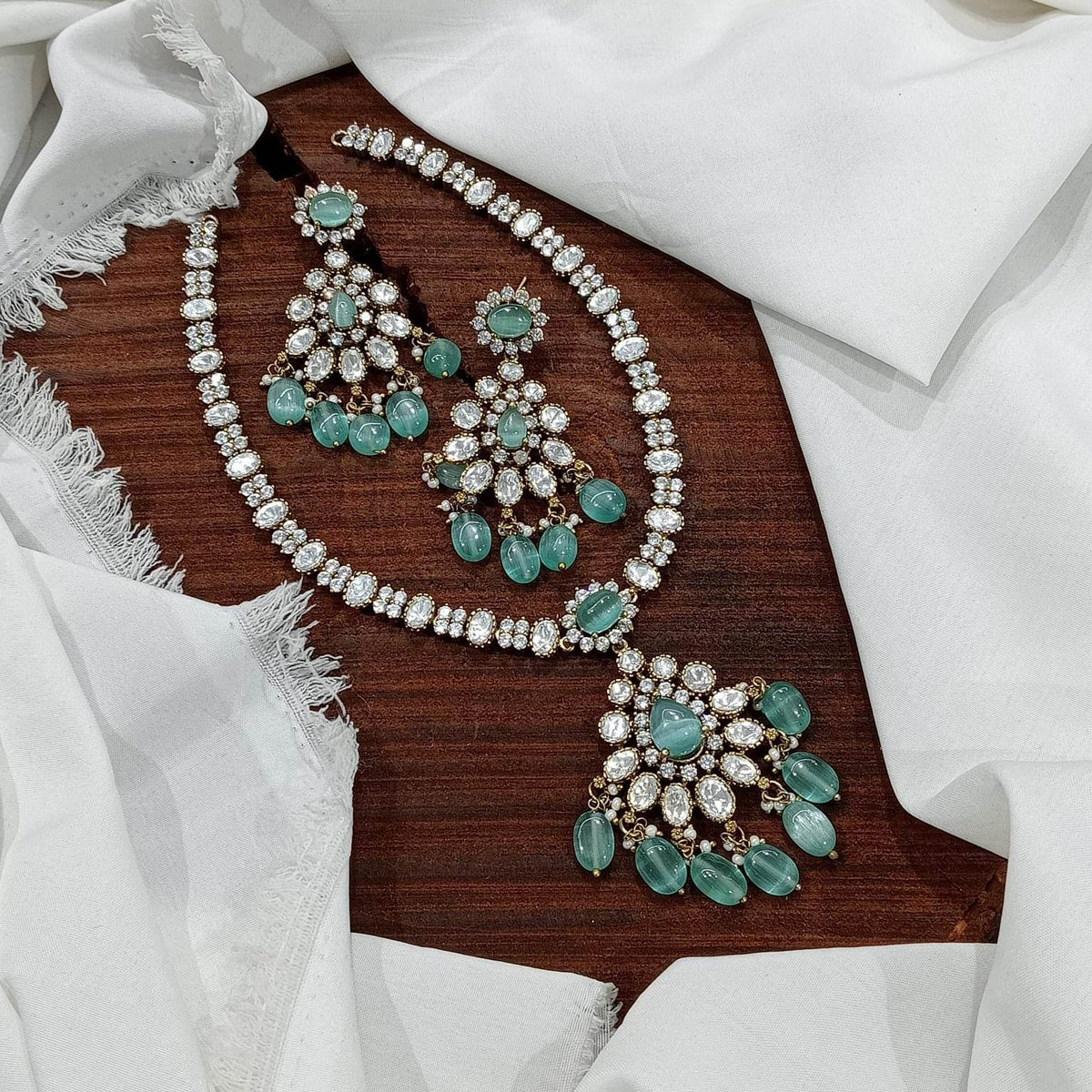 Moissanite Stones Bridal Necklace