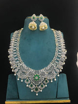 American Diamond Stones Bridal Haram - Nakshatra Jewels
