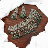 Victorian Polish with AD Stones Bridal Neck Set - Nakshatra Jewels