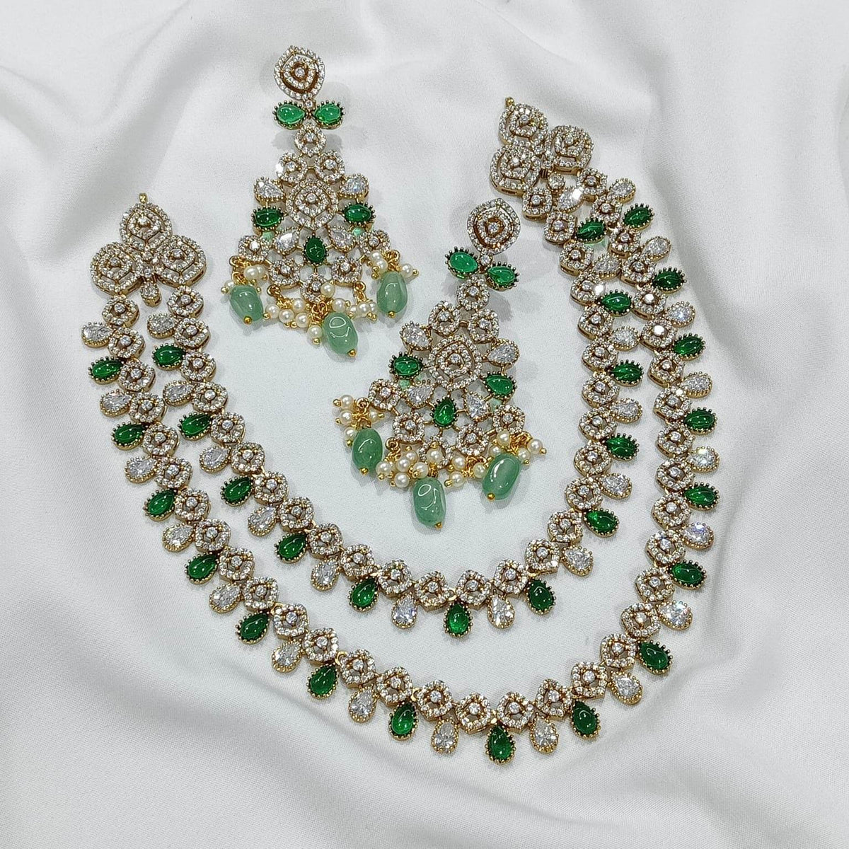 Victorian Polish with AD Stones Necklace