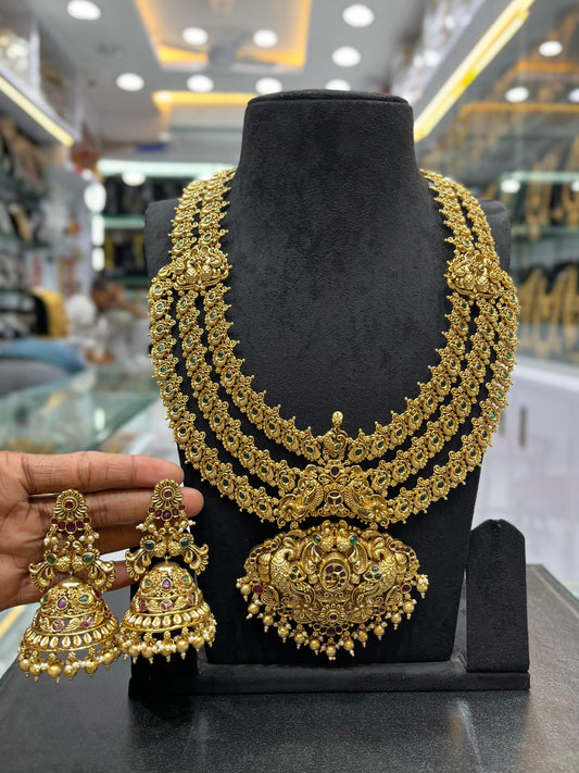 Nakshi Work with AD Stones Bridal Layer Haram