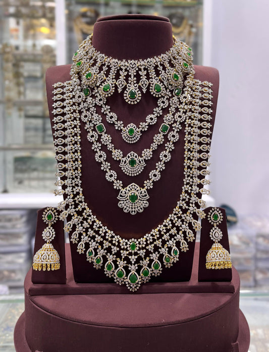American Diamond Stones Bridal Combo