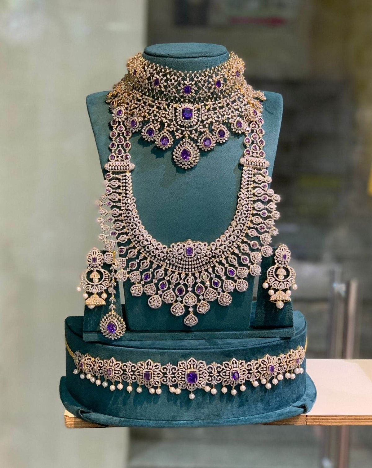 American Diamond Stones Bridal Set