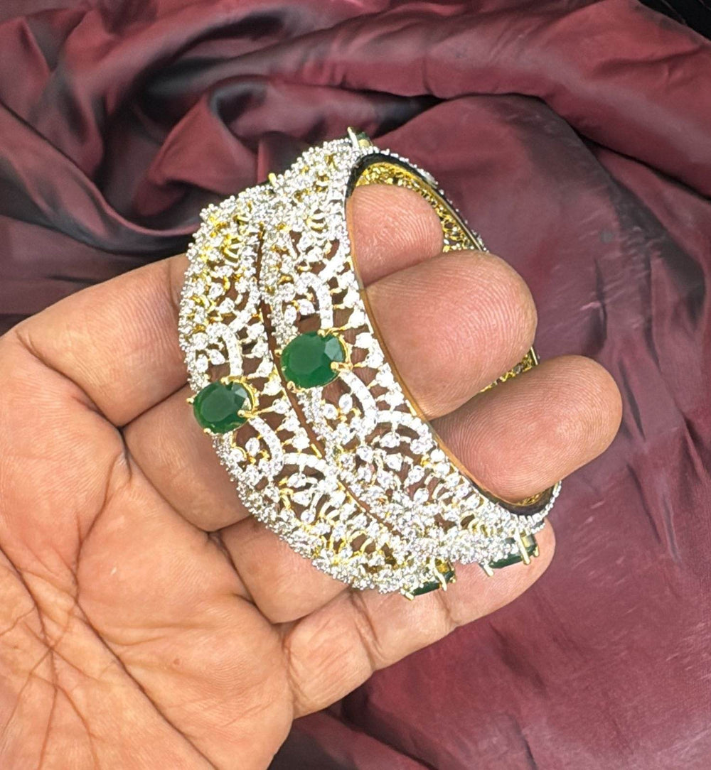 AD Stone Bangles - Nakshatra Jewels