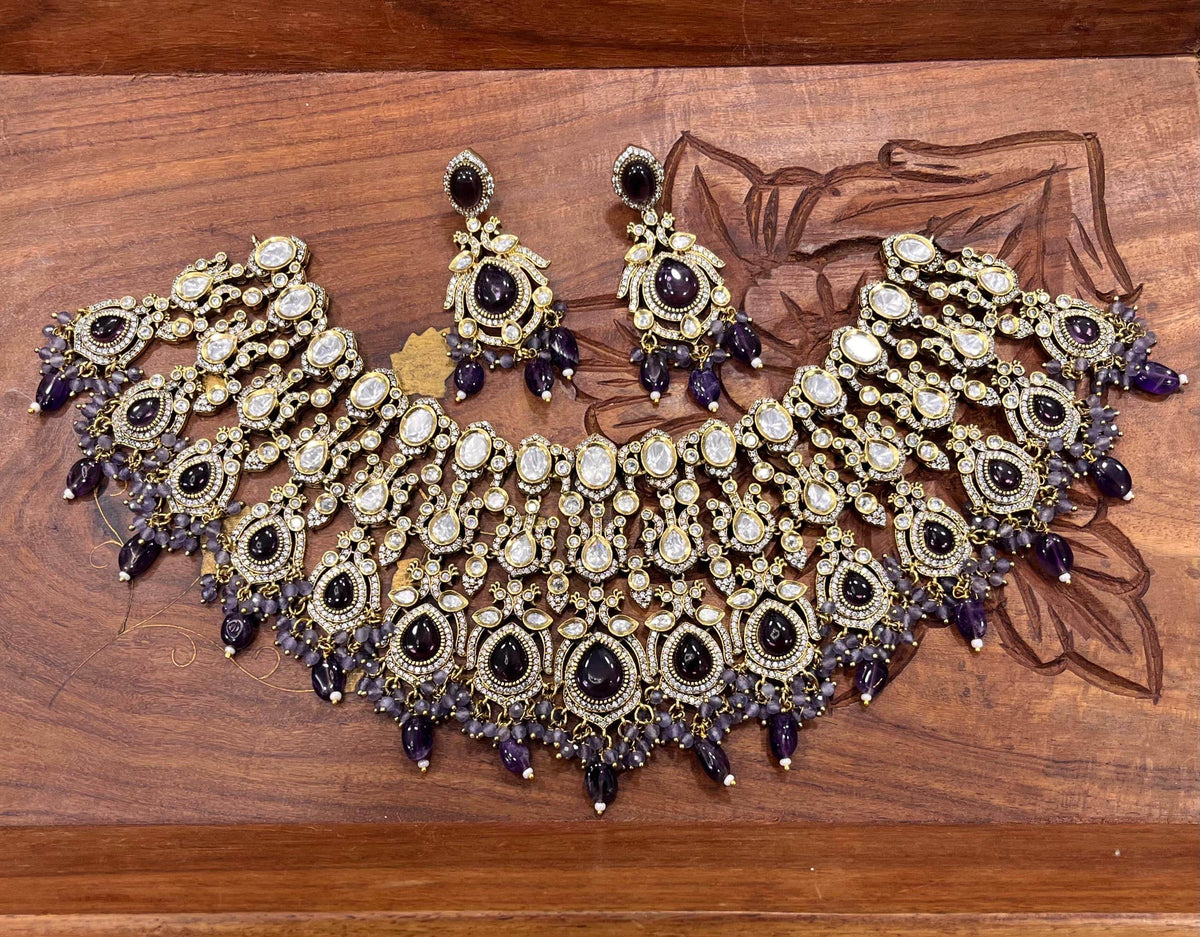 Victorian Polish with AD Stones Bridal Choker