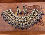 Victorian Polish with AD Stones Bridal Choker - Nakshatra Jewels
