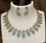 Victorian Polish AD Stones Necklace - Nakshatra Jewels