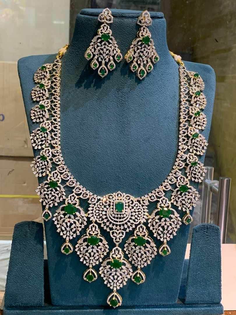 American Diamond Stone Bridal Haram - Nakshatra Jewels