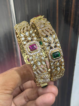 Victorian Polish AD Stone Bangles - Nakshatra Jewels