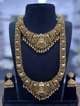 Nakshi Work with Kempu Stones Bridal Combo Set - Nakshatra Jewels