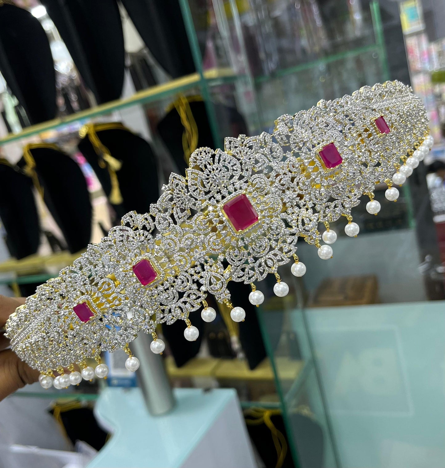 American Diamond Stones Bridal Hip Belt