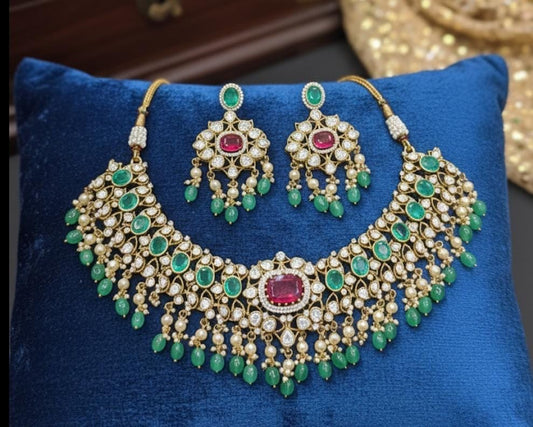 Mossianite Stones Bridal Necklace