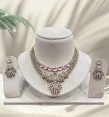 Victorian Polish AD Stones Necklace
