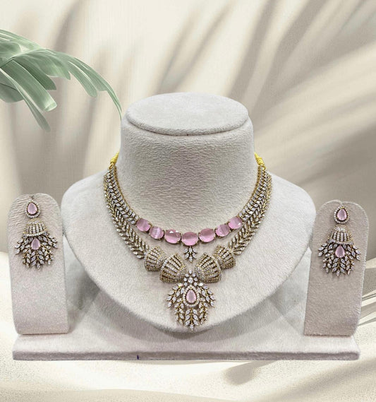 Victorian Polish AD Stones Necklace