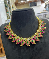 Jaadu Kundan Stones Bridal Necklace 2in1