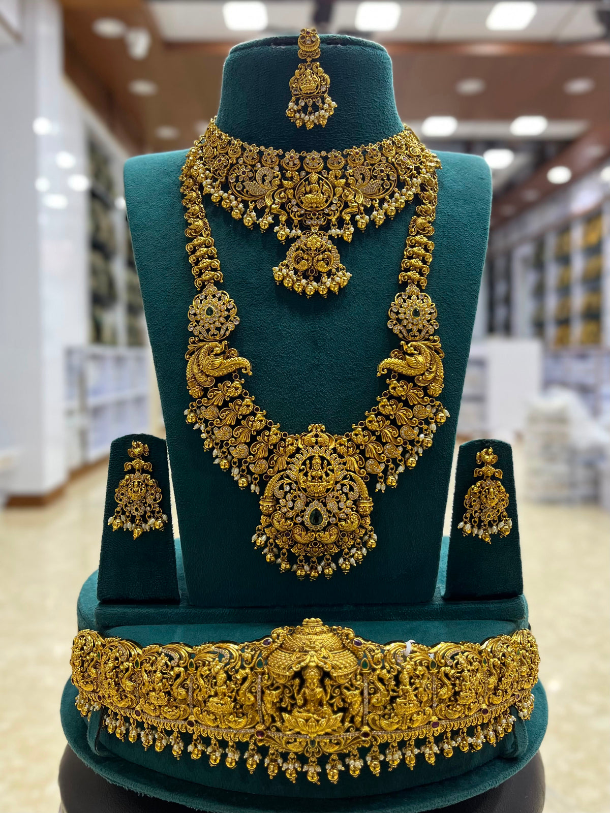 Nakshi Work with AD Stones Bridal Combo