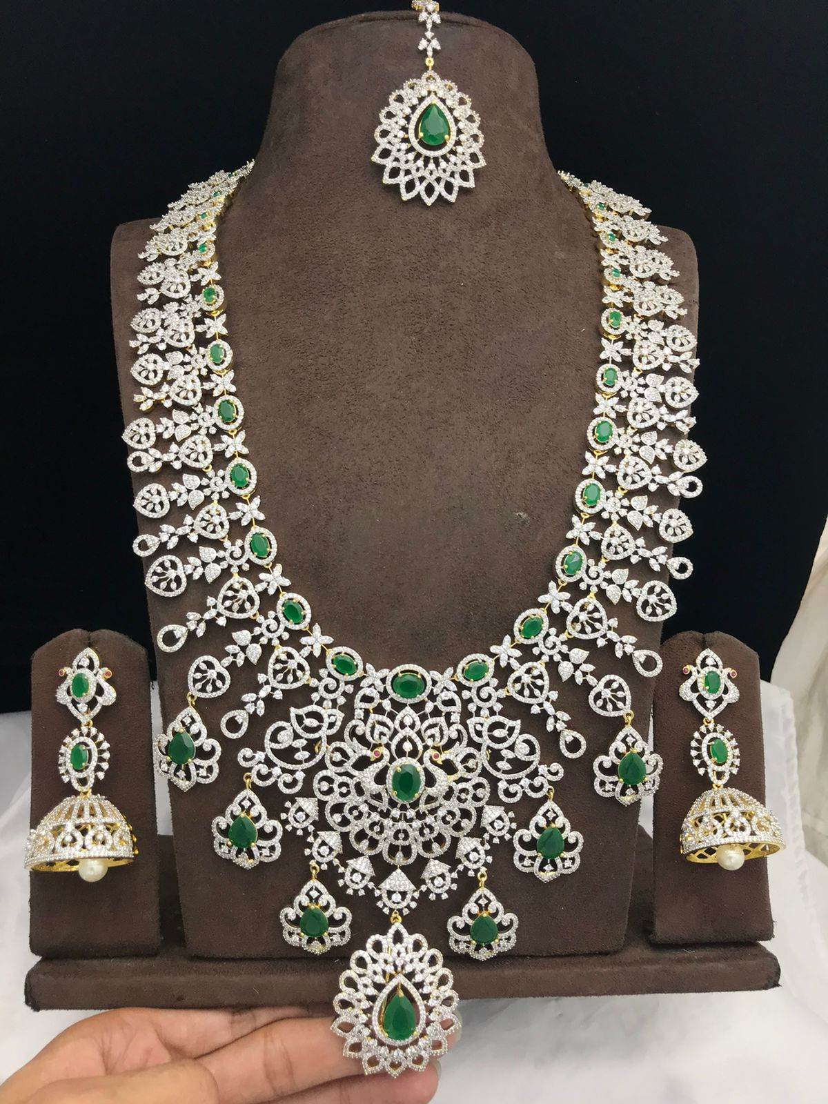 American Diamond Stone Bridal Haram
