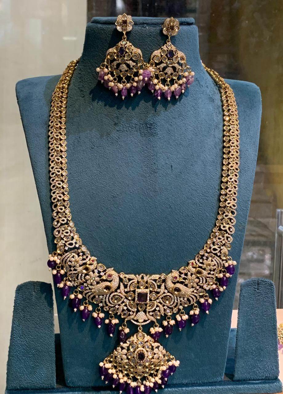Victorian Polish with AD Stones Bridal Haram