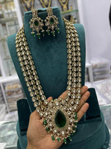 Moissanite Stones Bridal Haram (Designer Haram) - Nakshatra Jewels