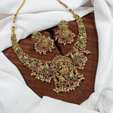 Nakshi Work with Kundan Stones Bridal Necklace - Nakshatra Jewels