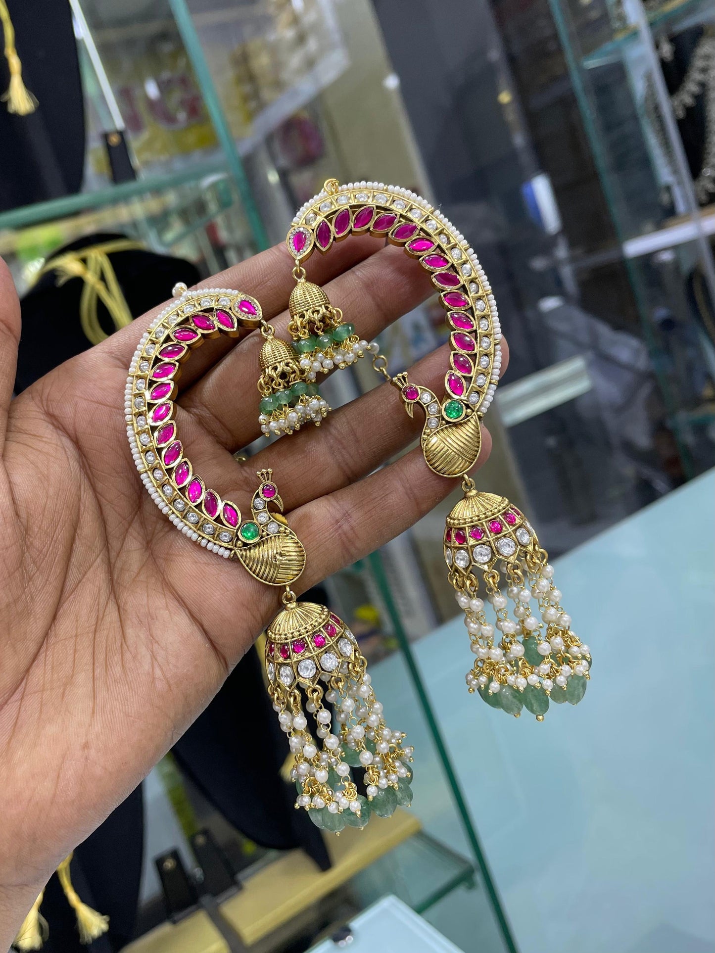 Jaadu Kundan Stones Bridal Earcuffs