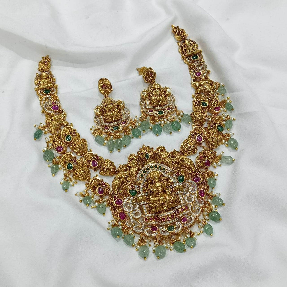 Nakshi work with AD Stones Necklace