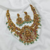 Nakshi work with AD Stones Necklace - Nakshatra Jewels