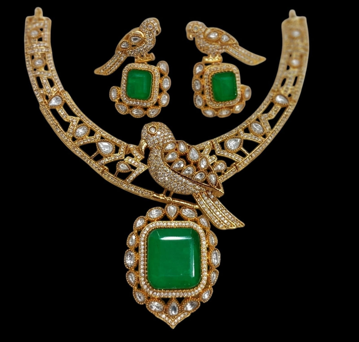 Victorian Polish with AD Stones Necklace