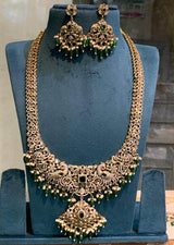 Victorian Polish with AD Stones Bridal Haram - Nakshatra Jewels