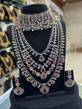 American Diamond Stones Bridal Combo Set