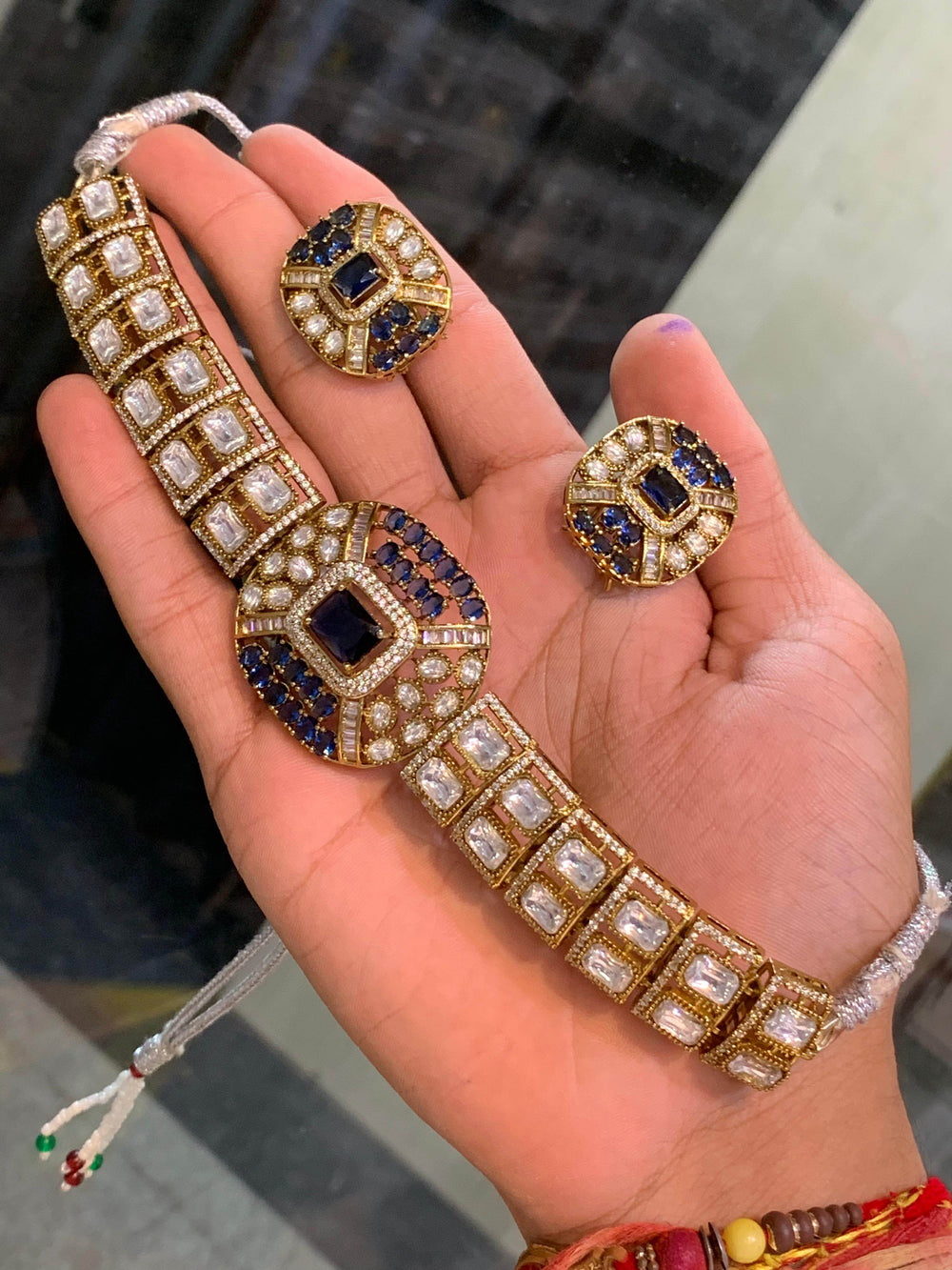 Moissanite & AD Stones Choker - Nakshatra Jewels