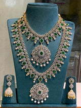 American Diamond Stones Bridal Combo Set - Nakshatra Jewels