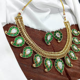 Jadau Kundan Stones Bridal Necklace - Nakshatra Jewels