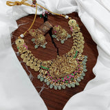 Nakshi Work with AD & Kundan Stones Bridal Necklace - Nakshatra Jewels