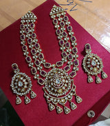 Victorian Polish AD Stones Bridal Necklace