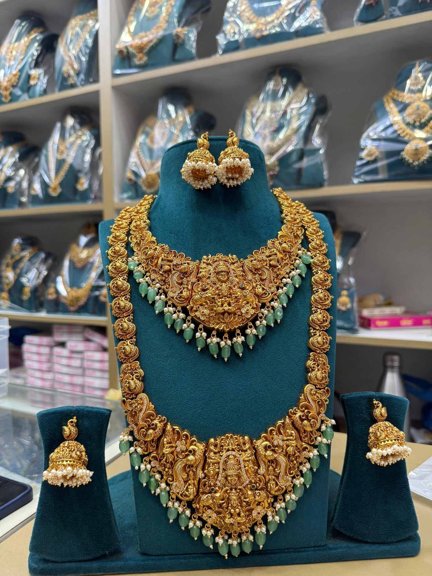 Nakshi Work with AD Stones Bridal Combo