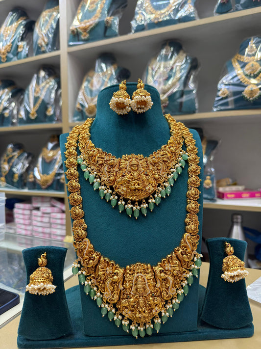 Nakshi Work with AD Stones Bridal Combo