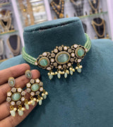 Victorian Polish AD Stones Choker - Nakshatra Jewels