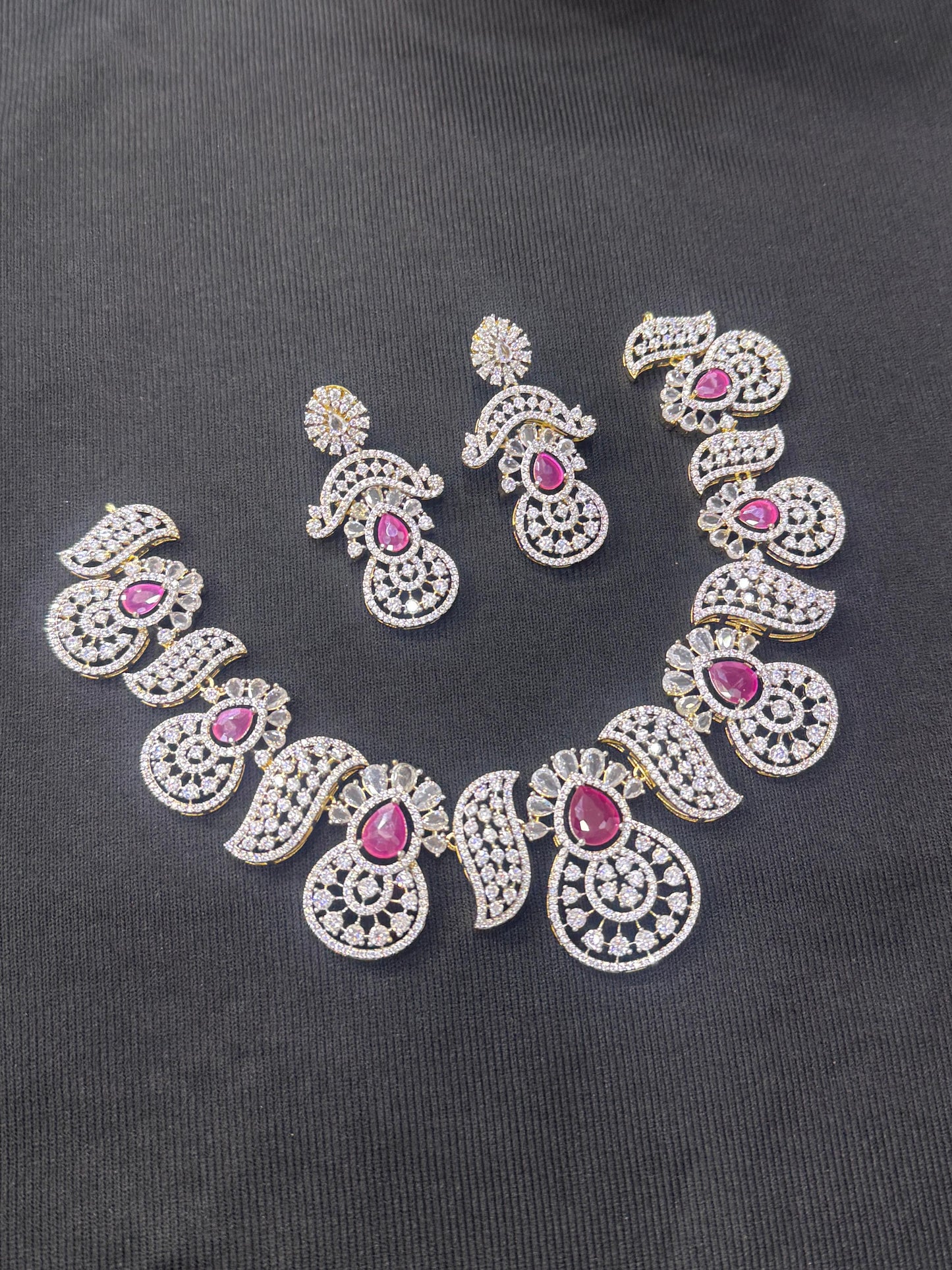 American Diamond Stones Necklace