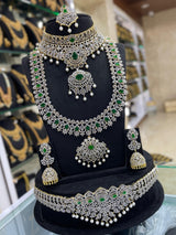 American Diamond Stones Bridal Combo Set